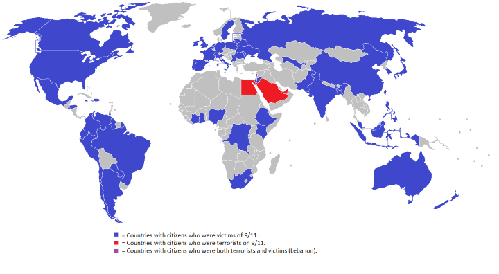 Countries That Lost Citizens in 9/11