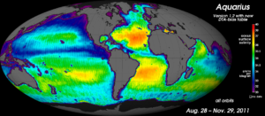 Sea Surface Salinity by Aquarius