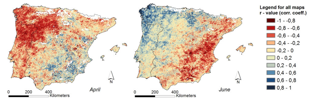 map droughts by remote sensing