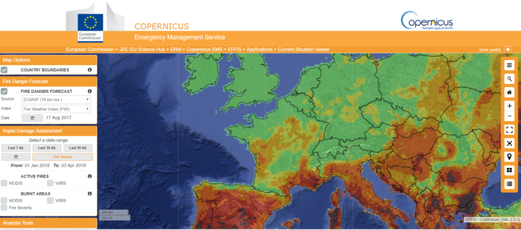 Copernicus disaster management