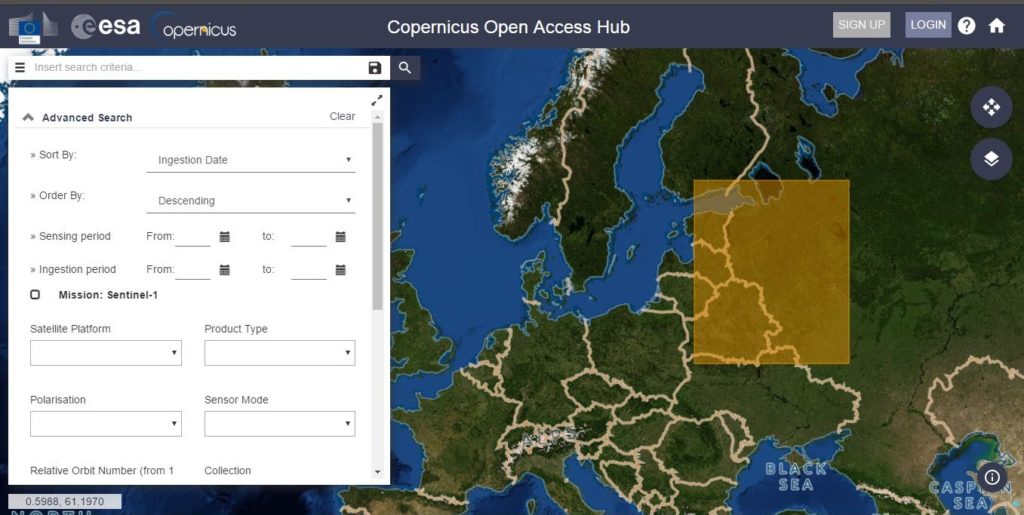 Free Remote Sensing Data - ESA’s Sentinel data