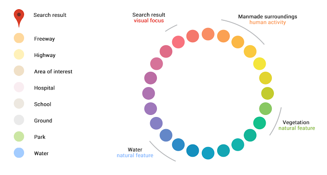 Google Maps Color Palette