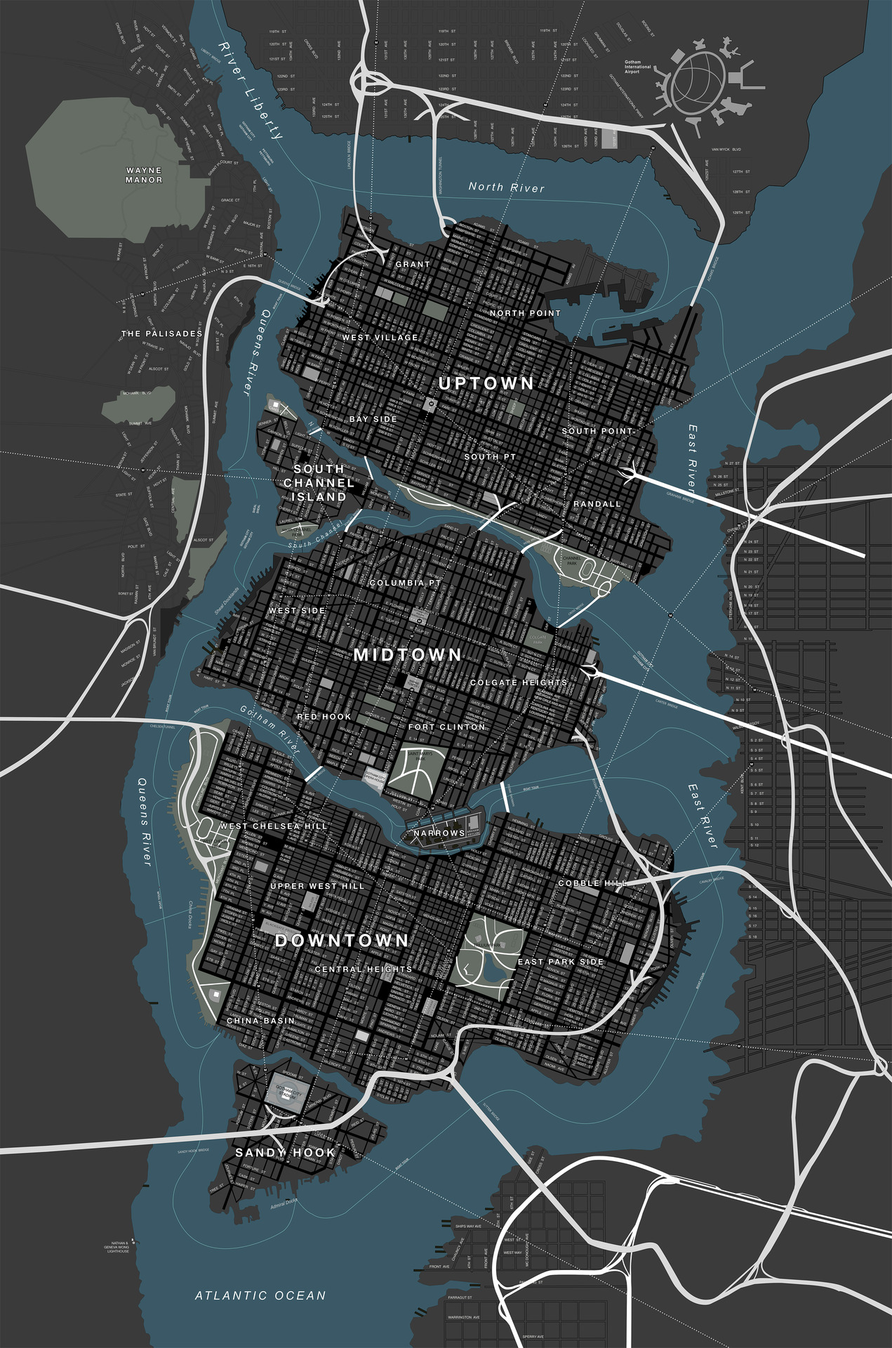 Top 10 maps - gotham_city_map