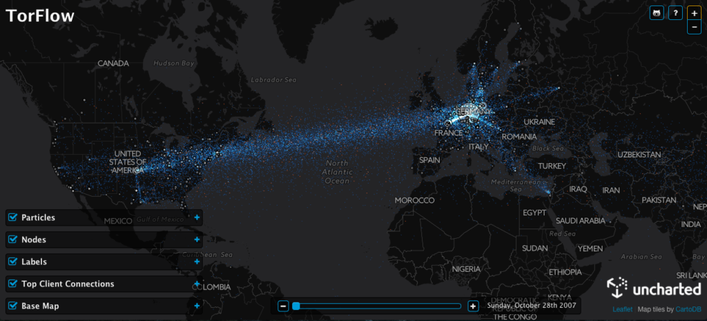 Tor connections on 28th October 2007