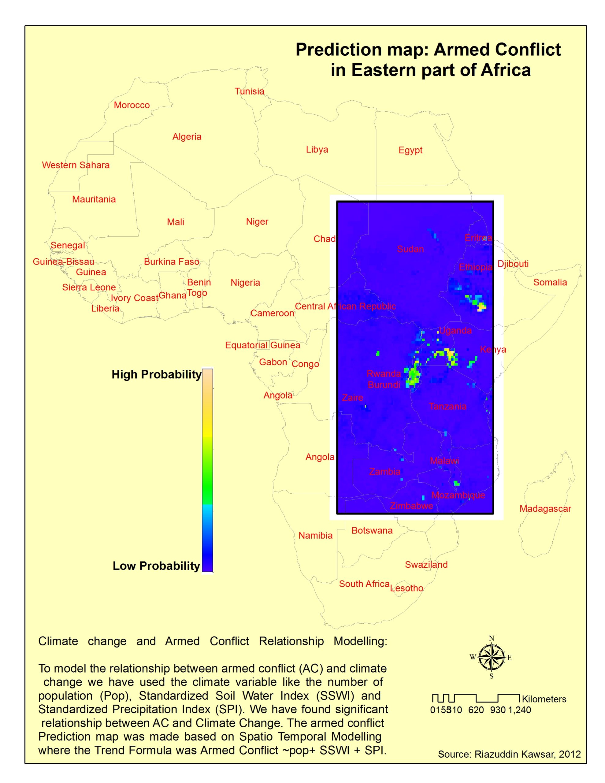 Prediction of Armed Conflict in Eastern part of Africa due to Climate Change Effect