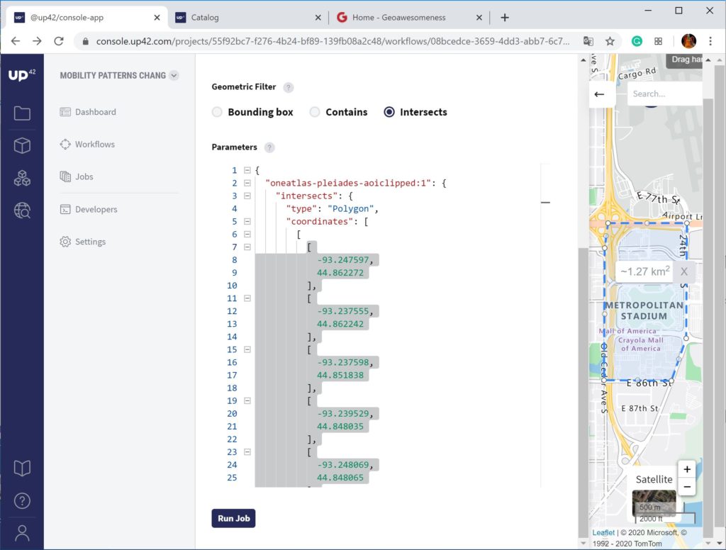 Workflow - machine learning and satellite data