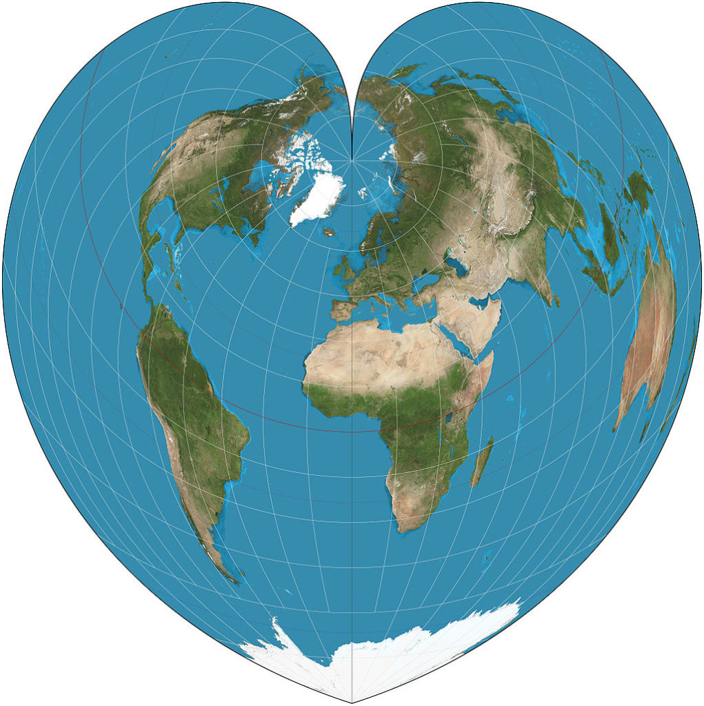 The real size of the world