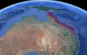 3D topography of Great Barrier Reef