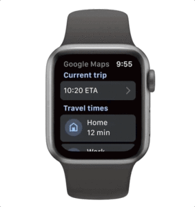 Google maps apple watch