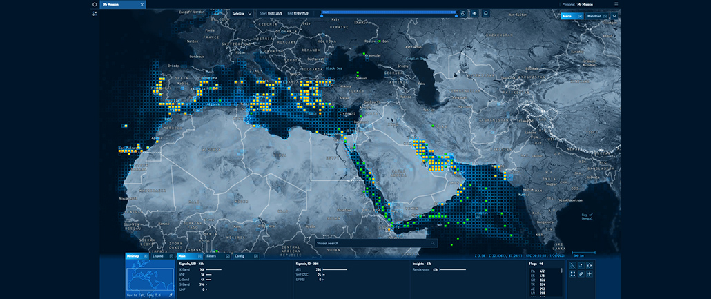 Example of geospatial intelligence - HawkEye 360 Platform