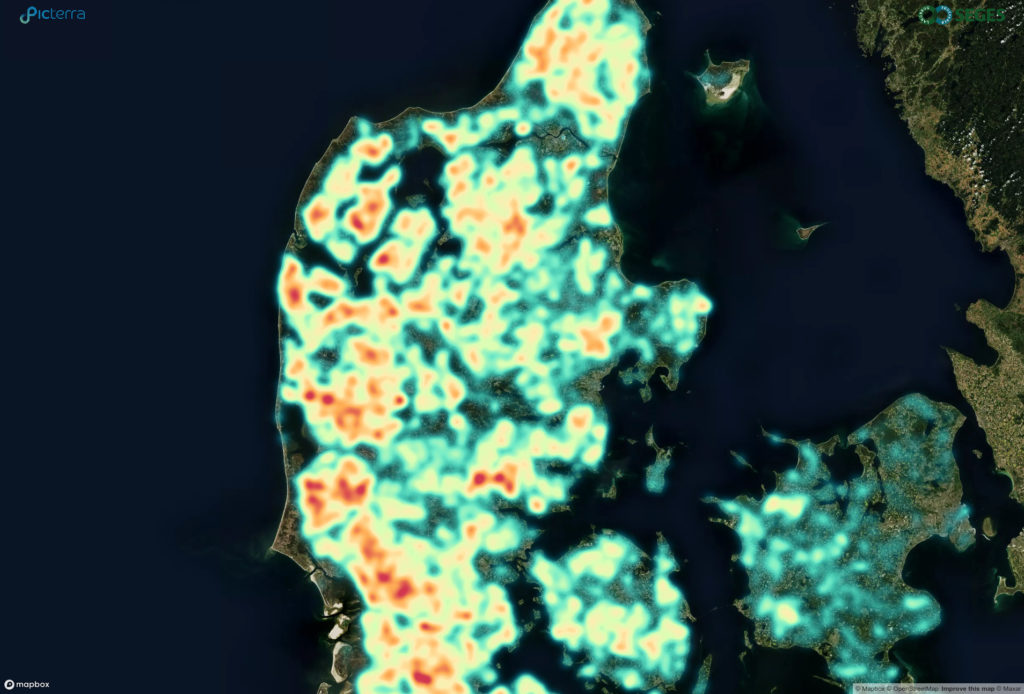 Result of using AI on satellite data