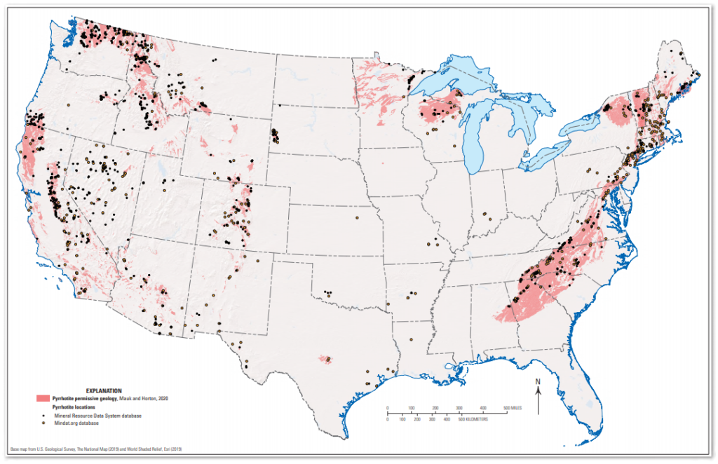 Pyrrhotite map