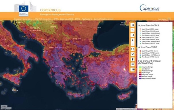 Copernicus - Wildfire management