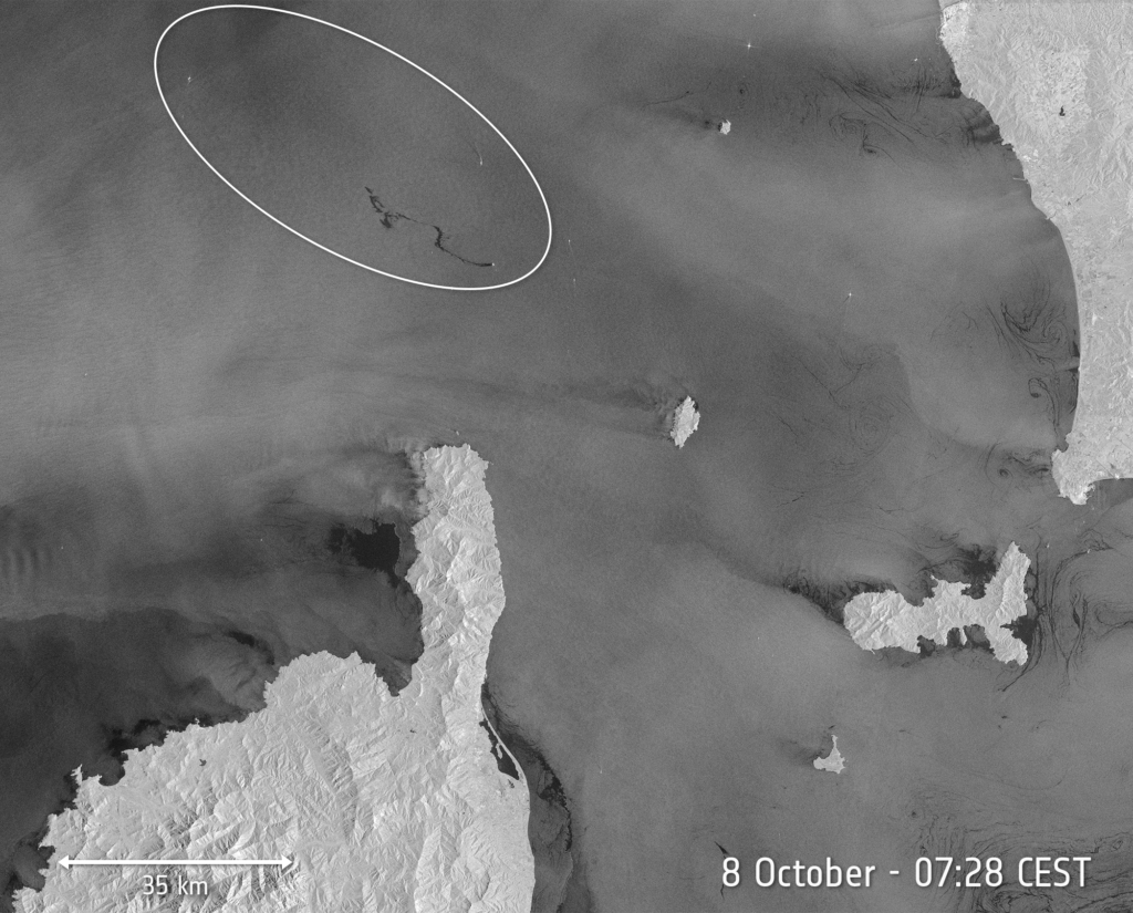 Detection and Monitoring of Oil Spills - source ESA