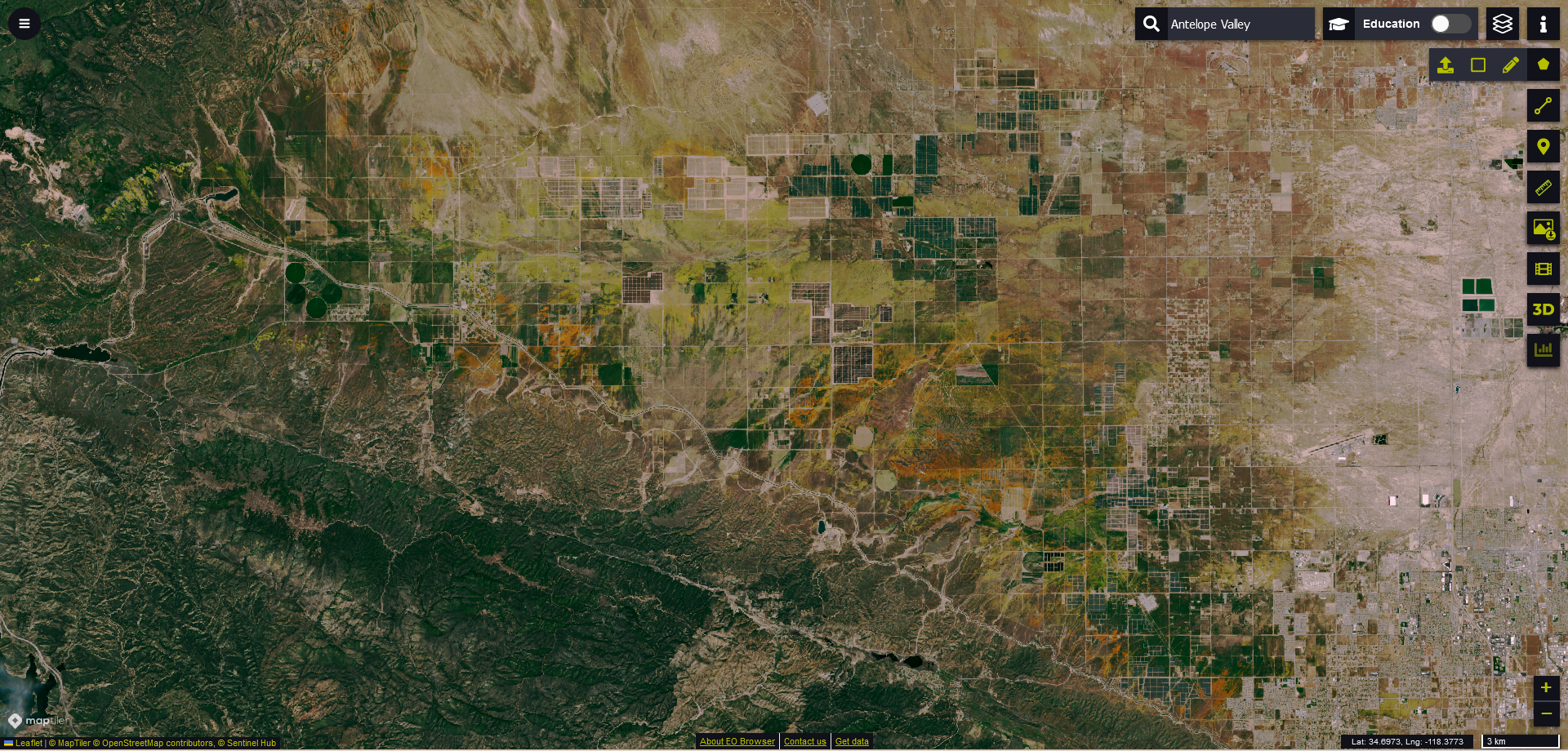 How Does A Sentinel-2 See The Blooming Earth - Antelope Valley, USA