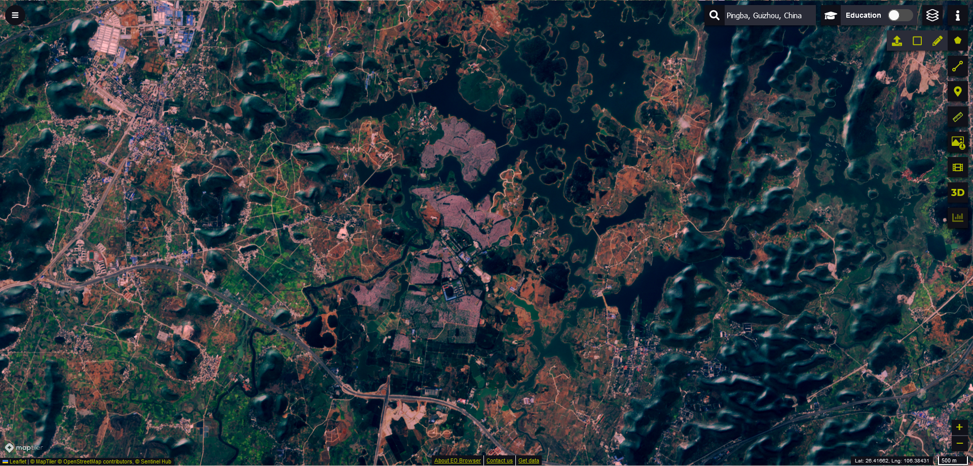 How Does A Sentinel-2 See The Blooming Earth - Pingba, Guizhou, China