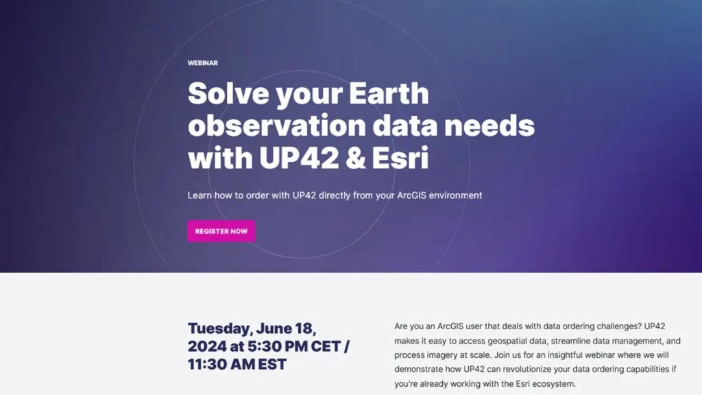 Solve your Earth observation data needs with UP42 & Esri