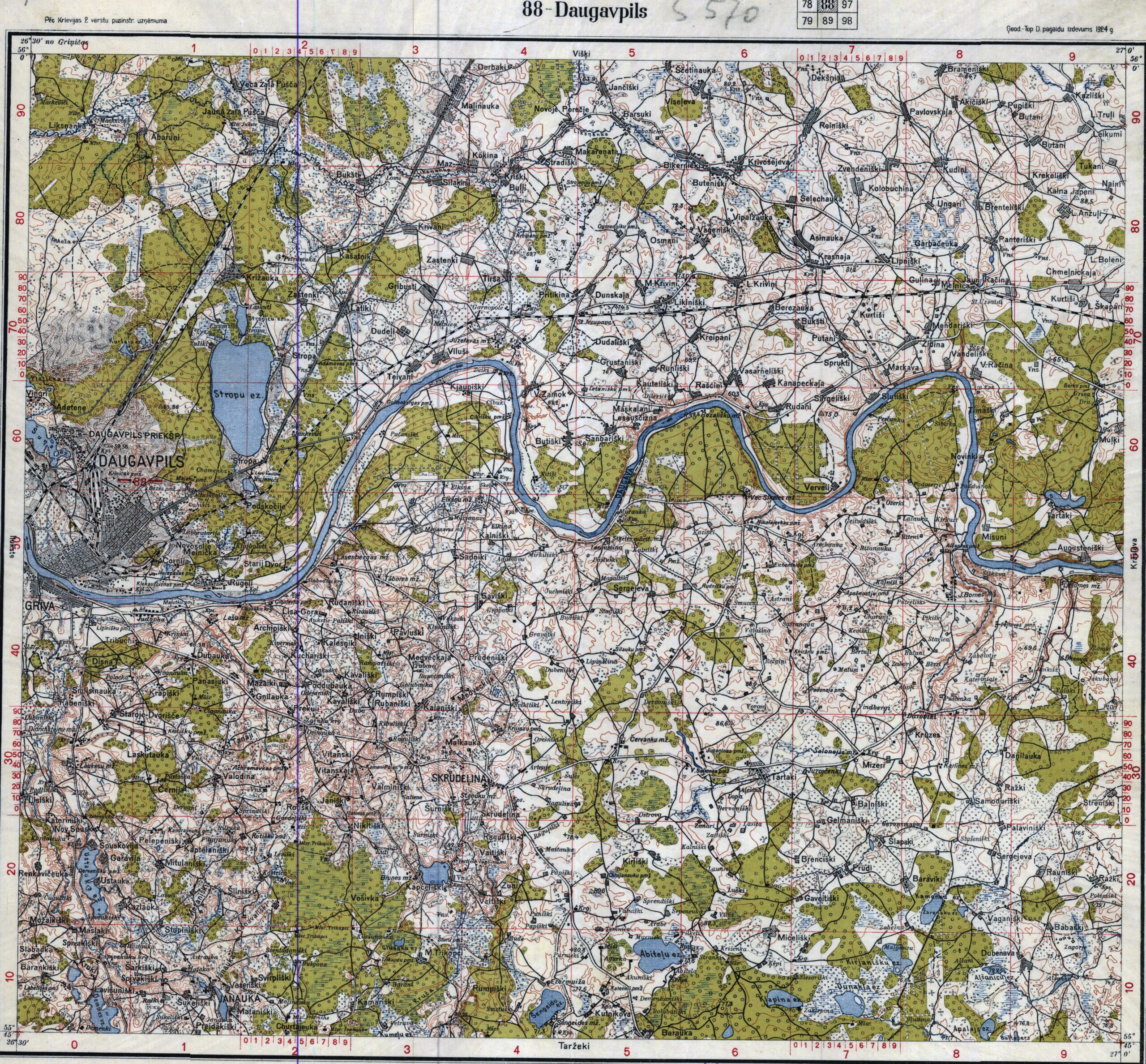 Lativian map of Daugavpils, 1924. Source: http://igrek.amzp.pl/