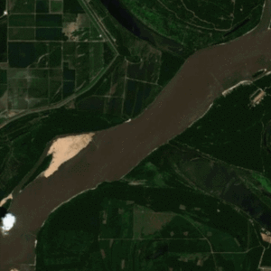 Mississippi River: Original image vs. SR image