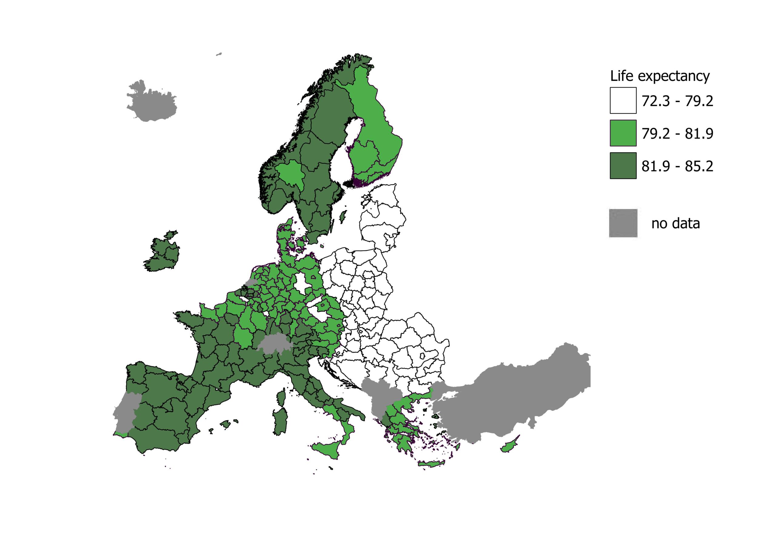 Life expectancy by age, sex and NUTS 2 region (2022)