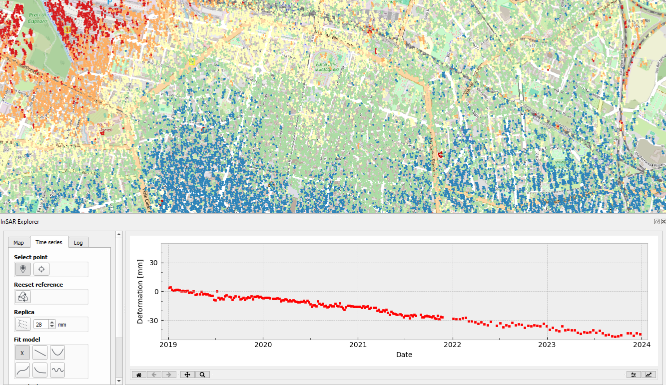 Visualization of Time Series Data with InSAR Explorer