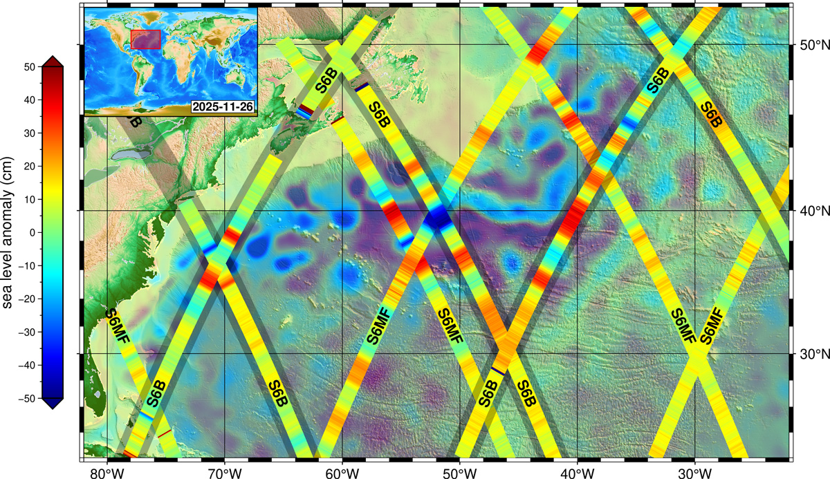 Altimeter measurement by Sentinel-6B and Sentinel-6 Michael FreilichTech for Earth: Satellites, AI, and Maps in Action