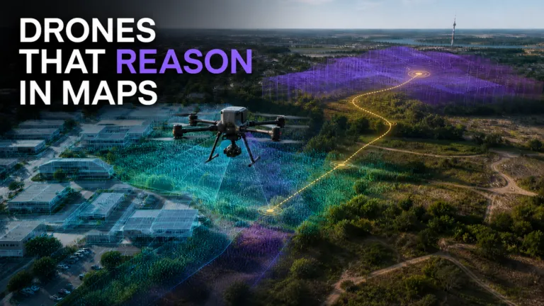 Drone navigating with current and anticipated spatial map representations