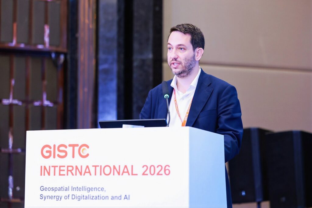 Michalis Kalogiannakis speaking at GISTC International 2026